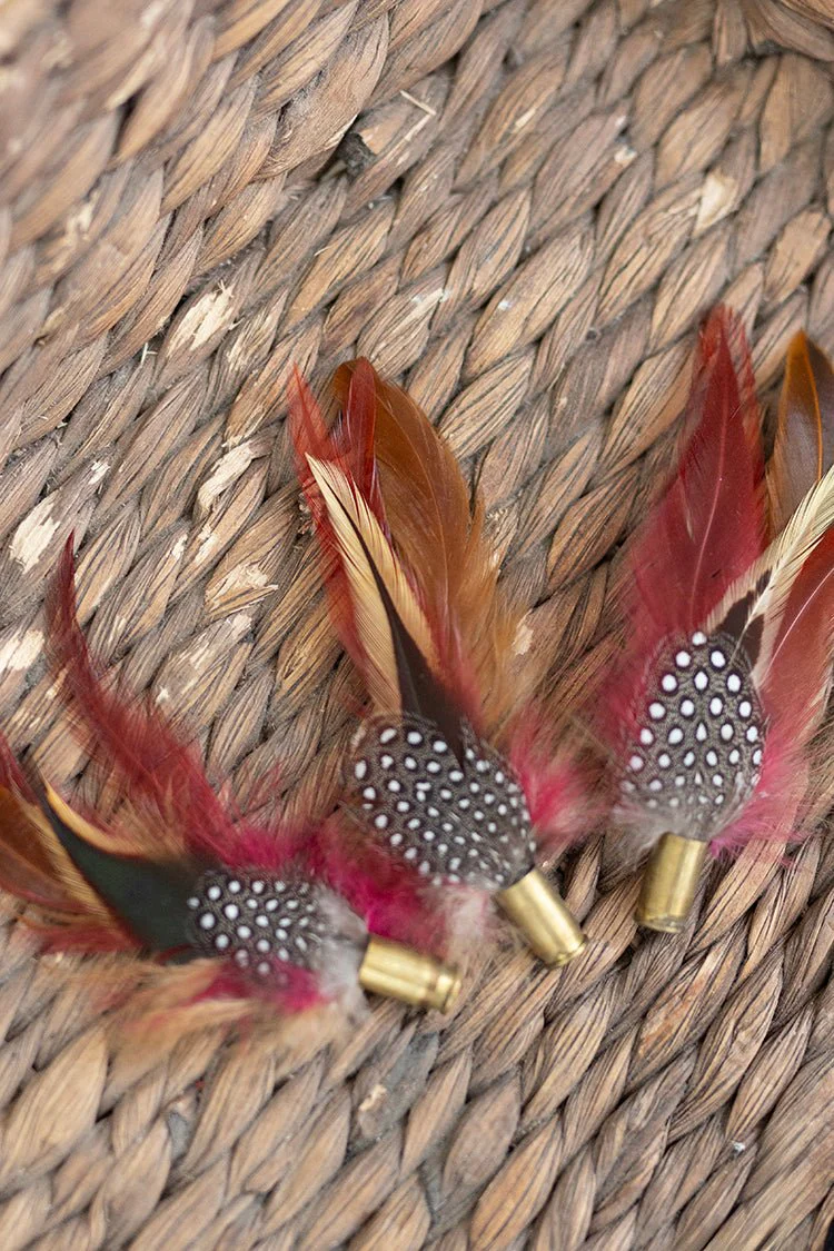 Berry and Rust Feather Bullet Casing - Image 3