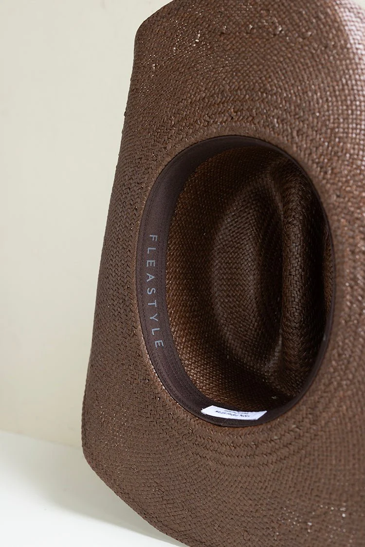 Brooks Straw Cowboy Hat - Brown - Image 5