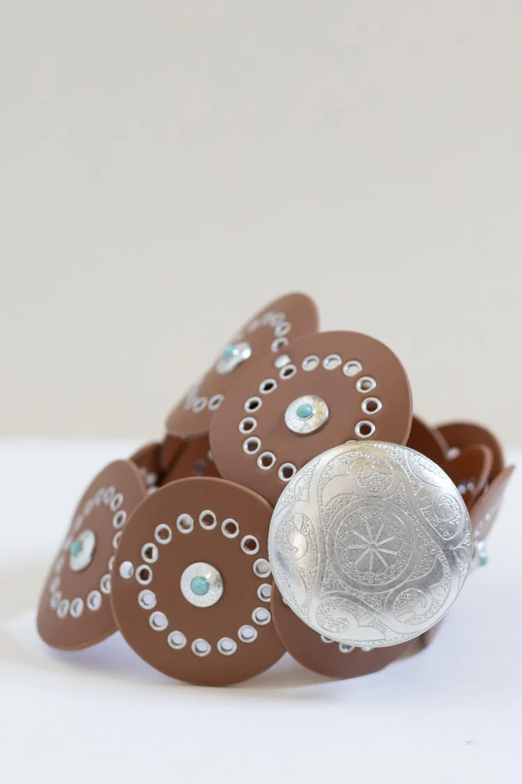 Brown and Turquoise Disc Belt - Image 3