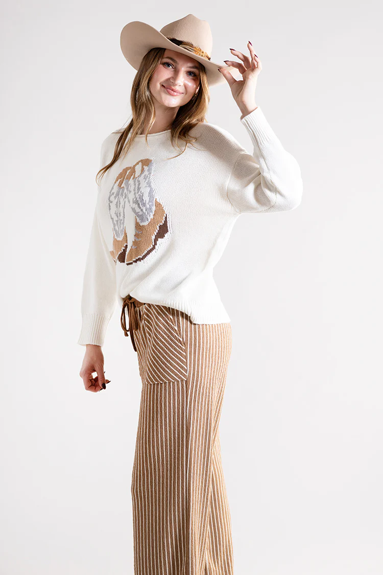 Camel Striped Lounge Pant - Image 7