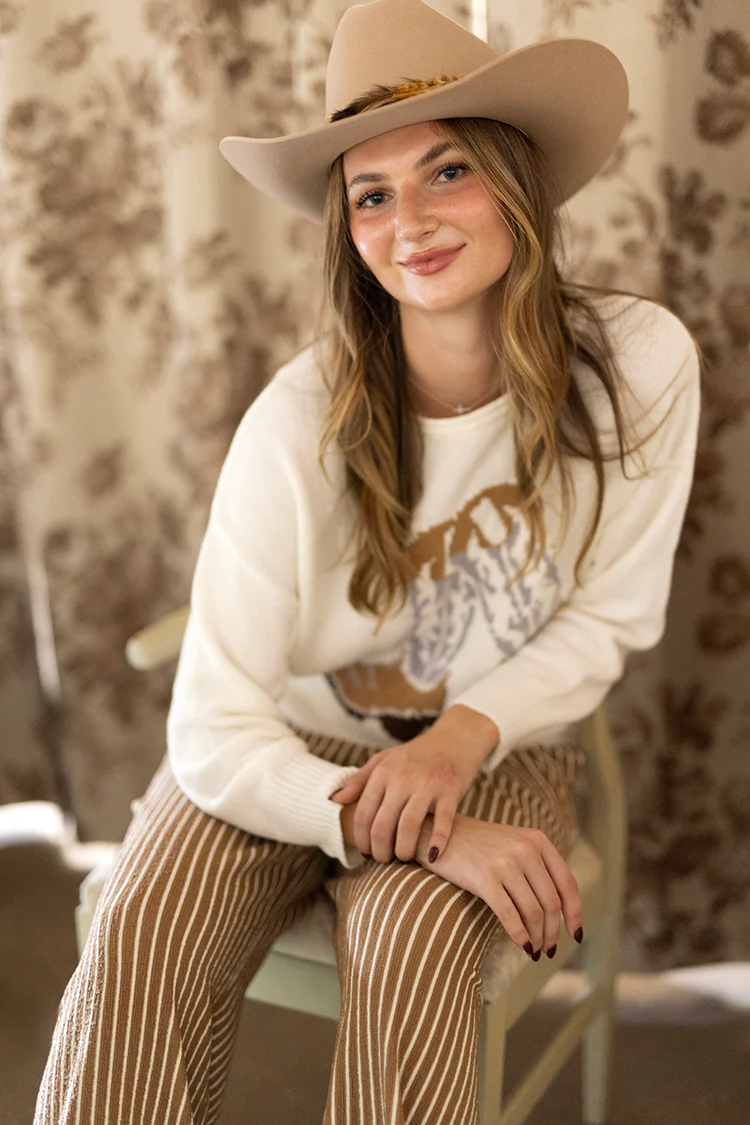 Camel Striped Lounge Pant - Image 8