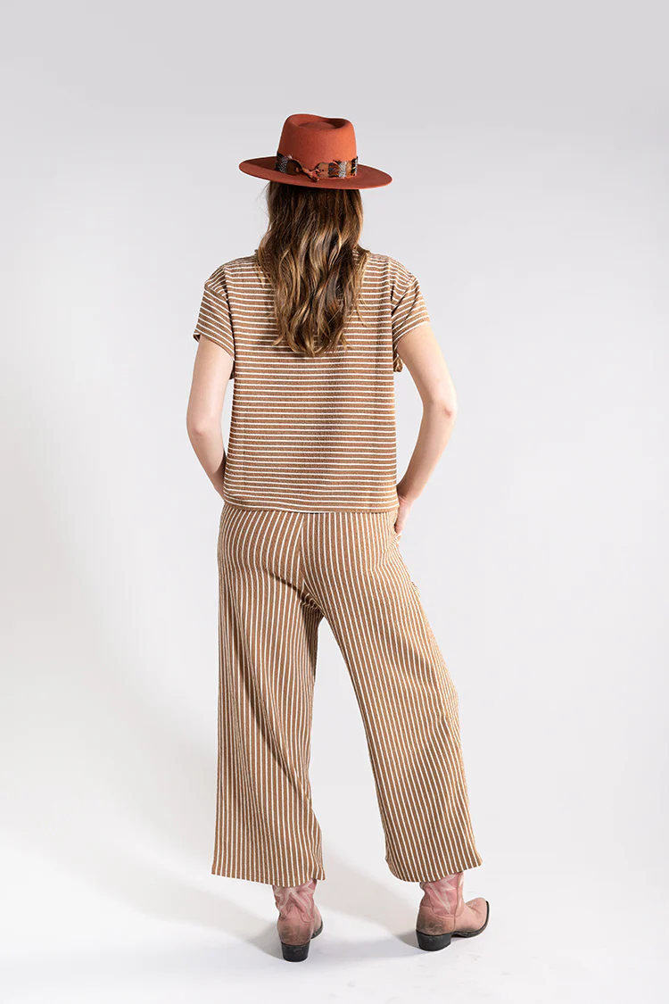 Camel Striped Lounge Shirt - Image 5