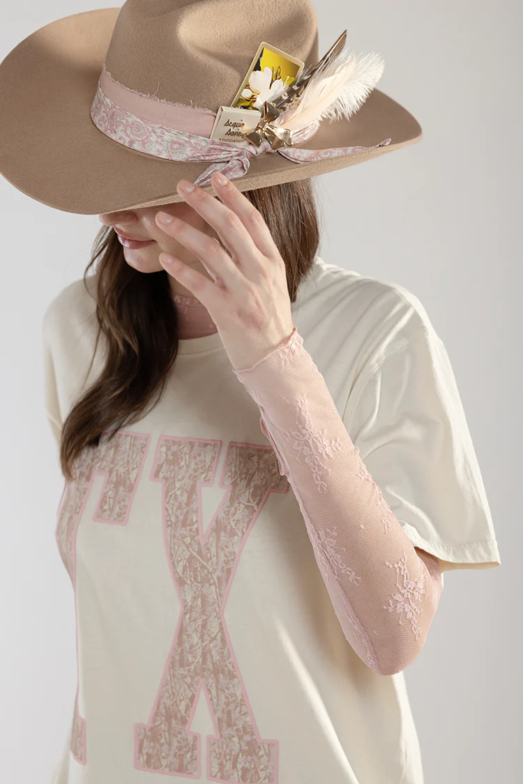 Camo and Pink TX Graphic T-Shirt - Ivory - Image 6