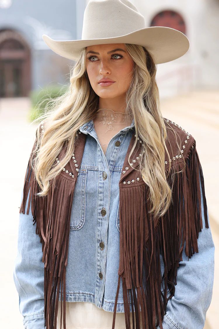 Cropped Denim Shacket - Image 8