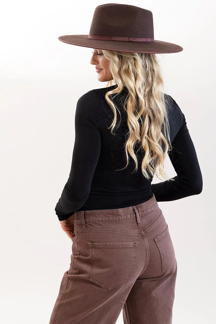 Dark Brown Straight Leg Baggy Fit Jeans - Image 3