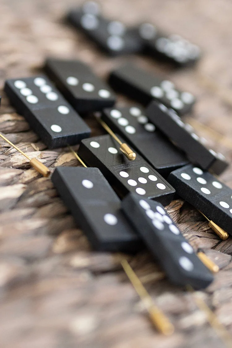 Domino Hat Stick Pin - Black - Image 4