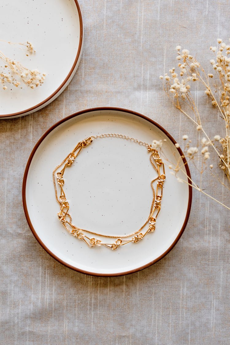 Double Link Gold Necklace - Image 6