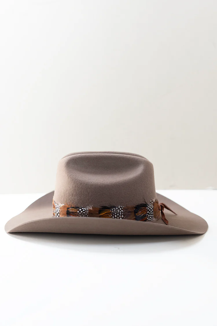 Feather Straight Tie Hatband - Black/Brown - Image 3