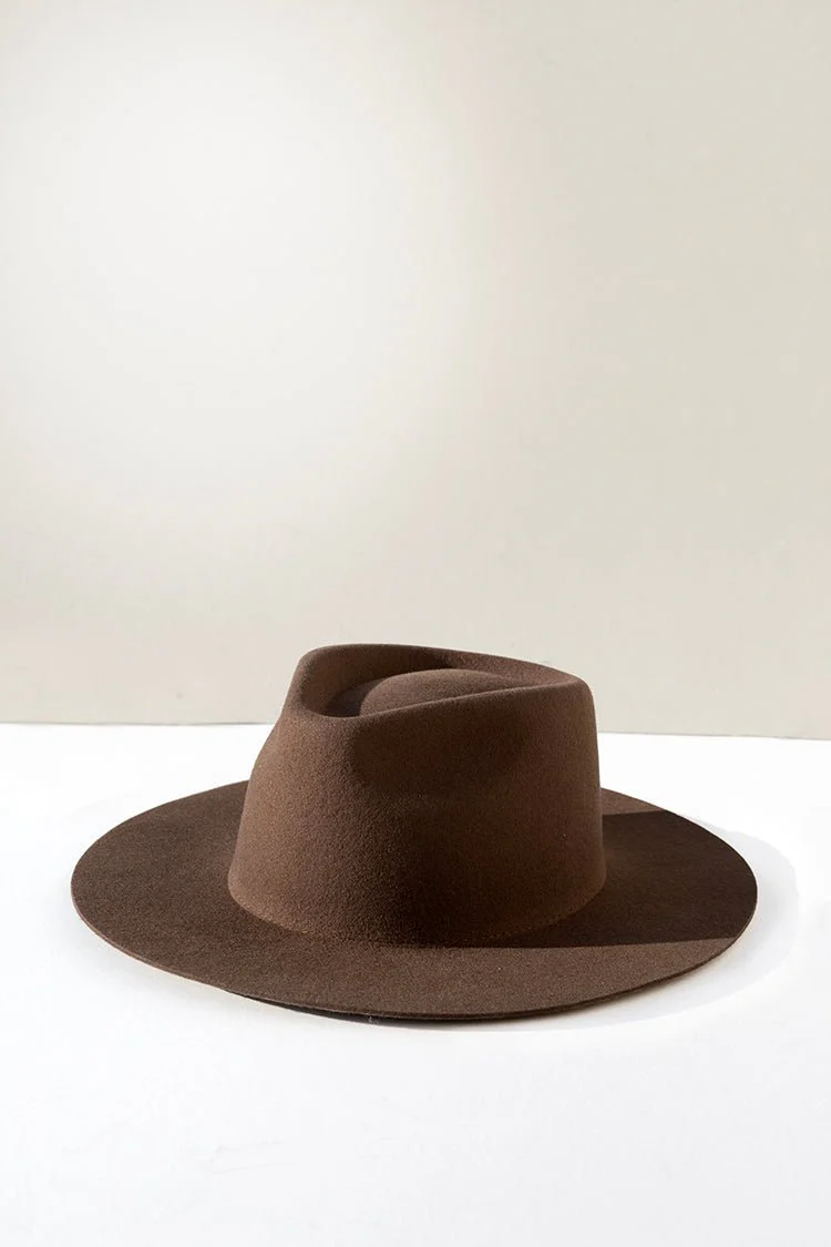 Lenny Wool Short-Brim Hat - Brown - Image 3