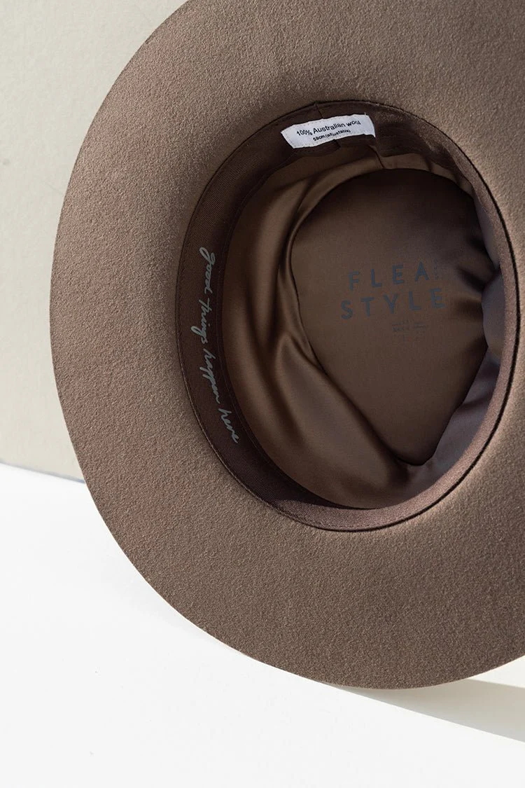 Lenny Wool Short-Brim Hat - Brown - Image 5