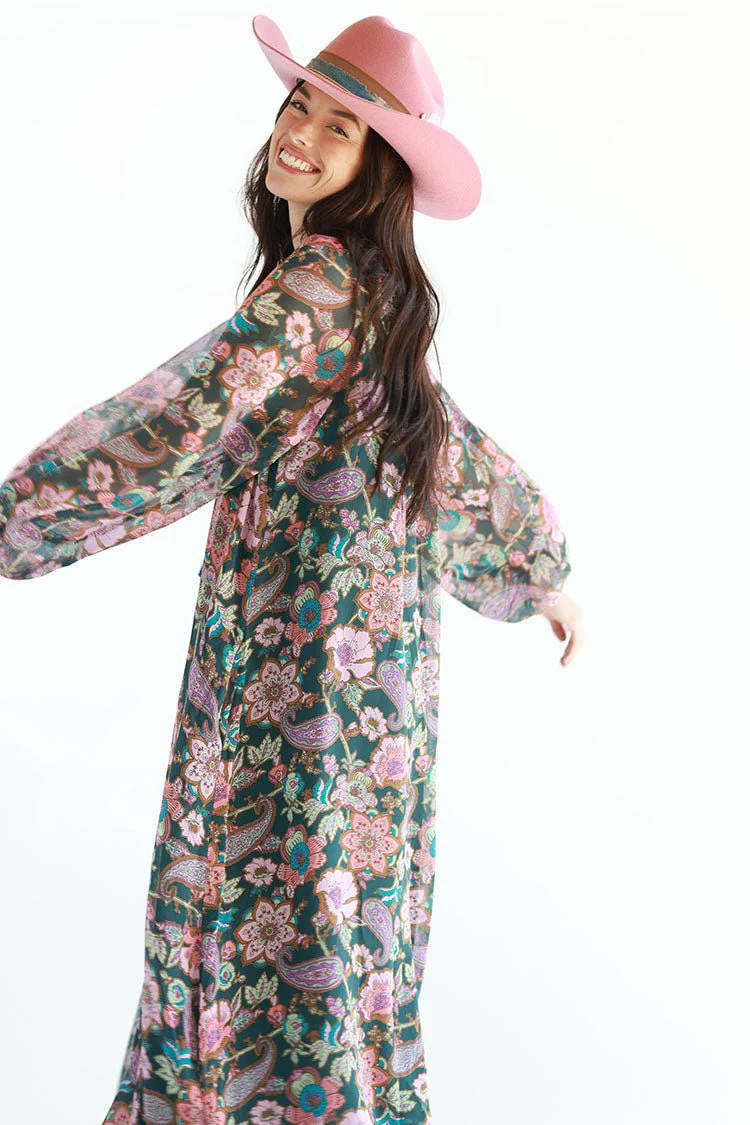 Floral Long-Sleeve Maxi Dress - Image 3