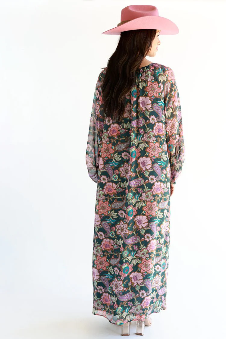 Floral Long-Sleeve Maxi Dress - Image 4