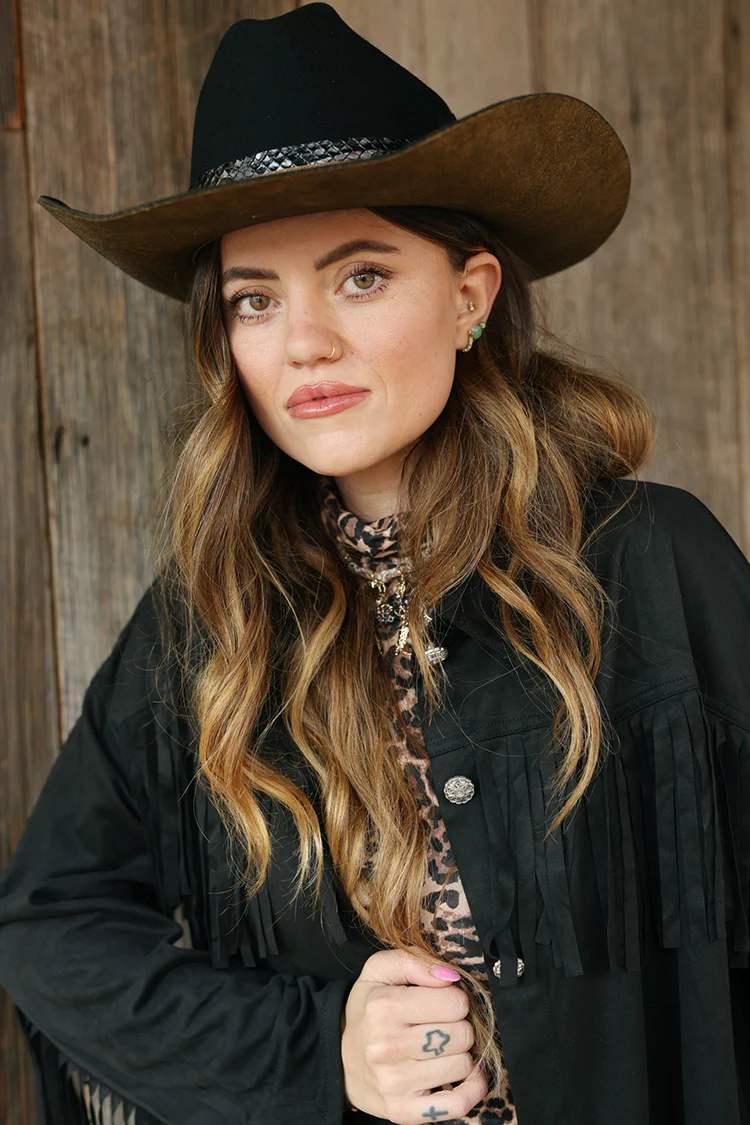 Fringe Western Shacket - Black - Image 9