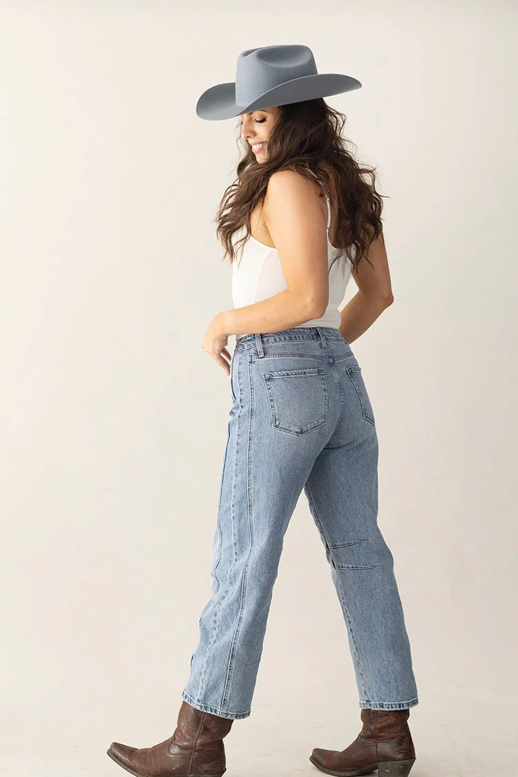 High Rise Denim Barrel Jeans - Image 2