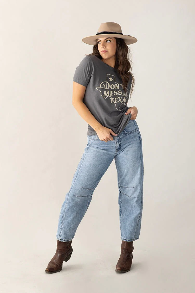 High Rise Denim Barrel Jeans - Image 4