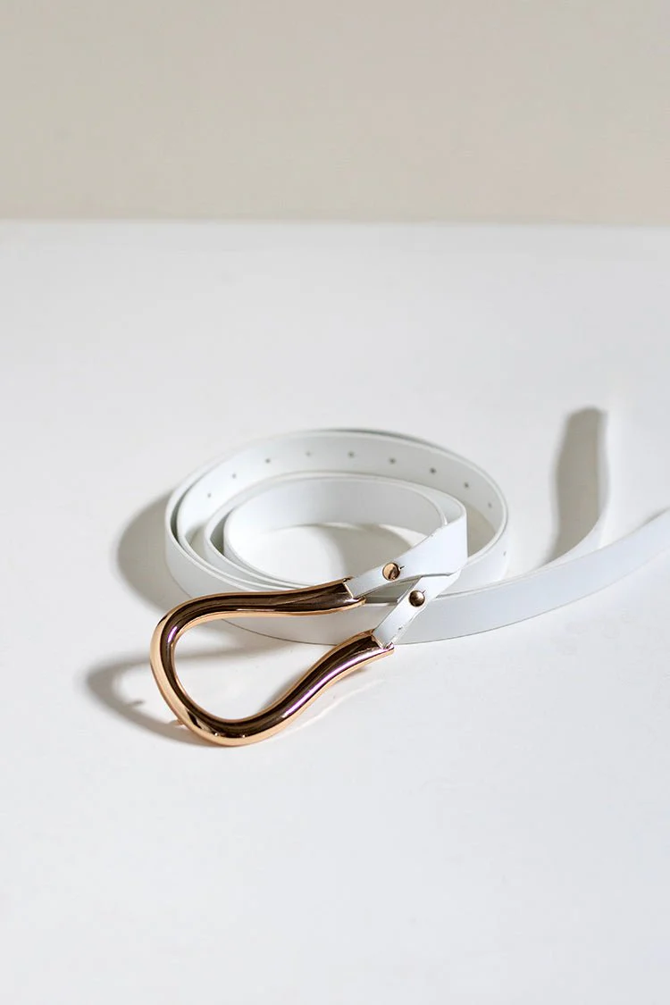 Horseshoe Buckle Faux Leather Belt - Image 4