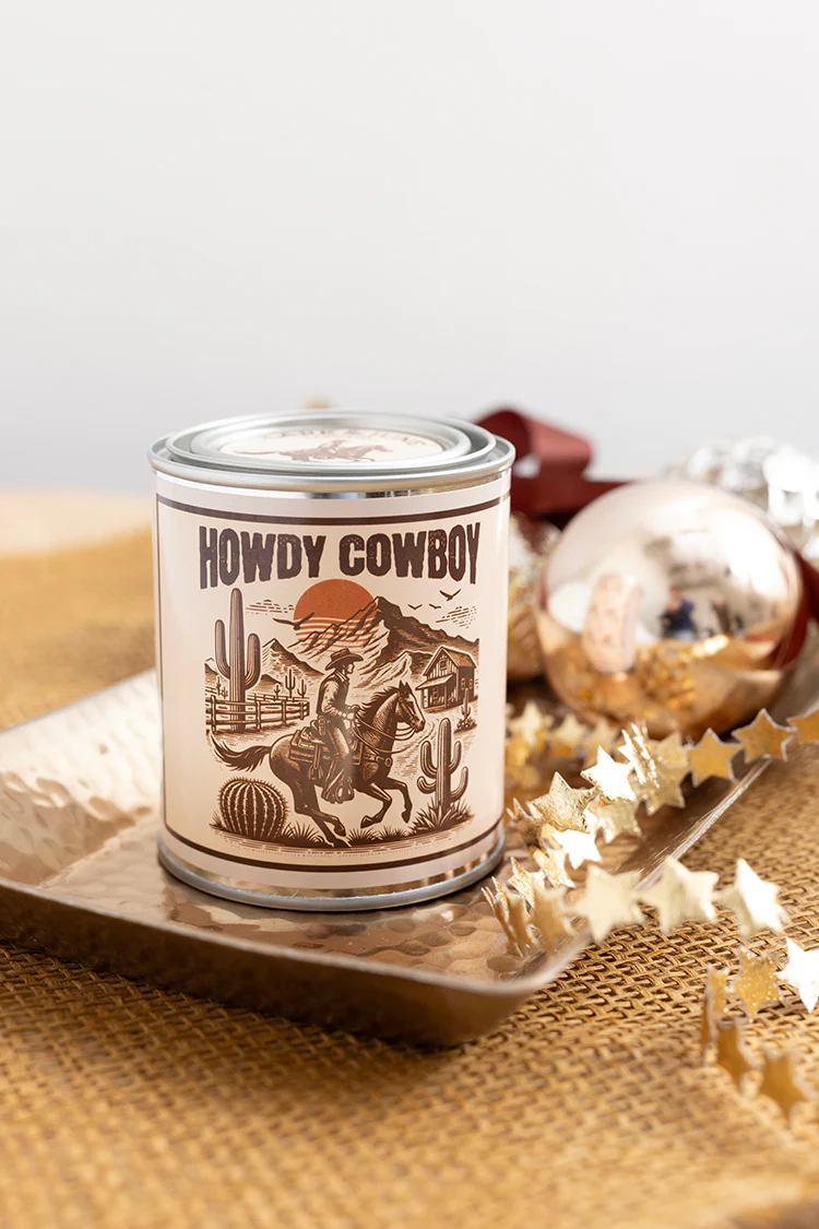 Howdy Cowboy Pint Can Candle - Image 3