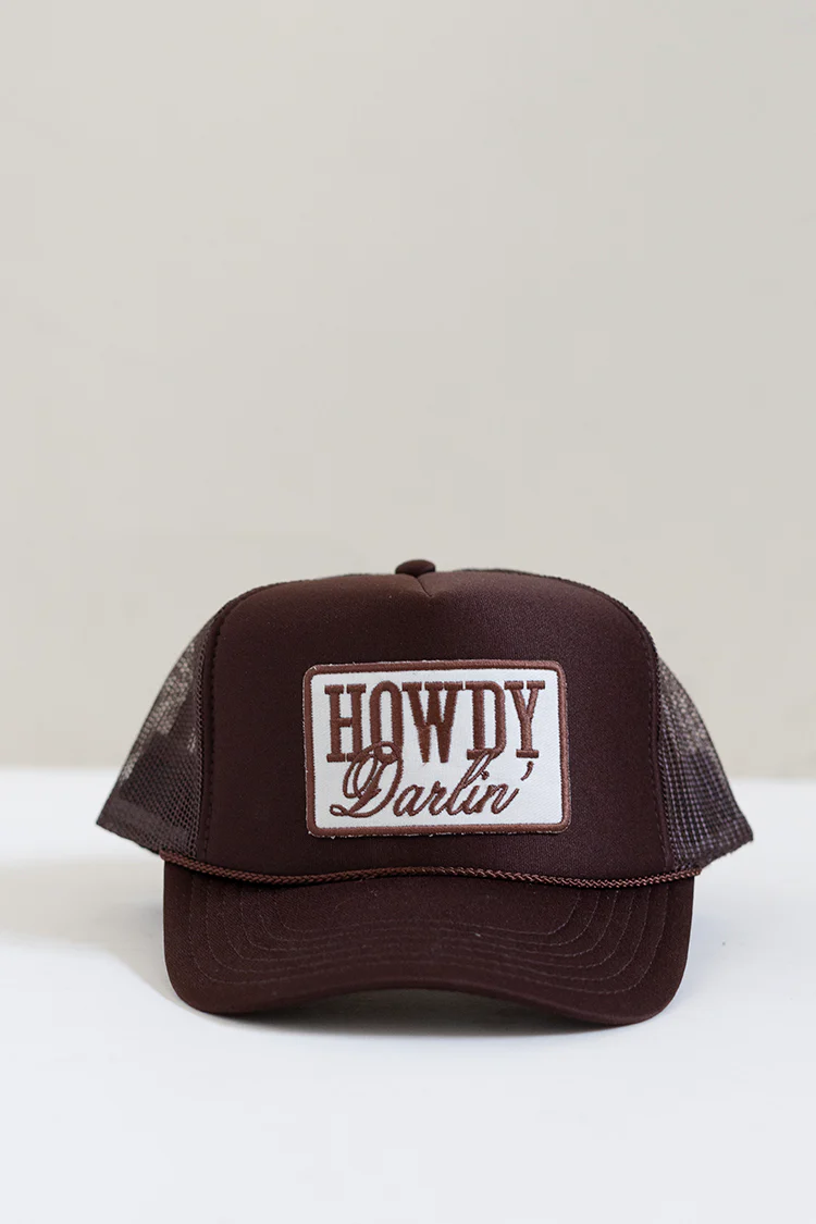 "Howdy Darlin'" Brown Trucker Hat