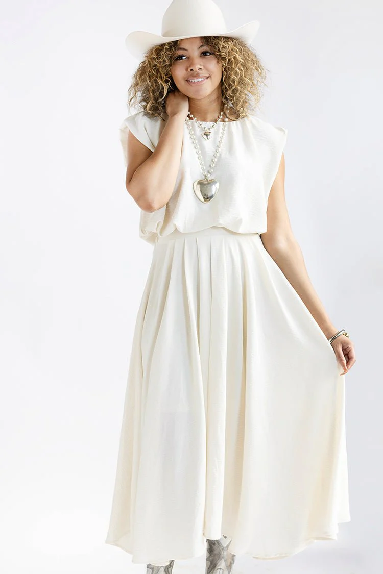 Ivory Balloon Crop Top - Image 5