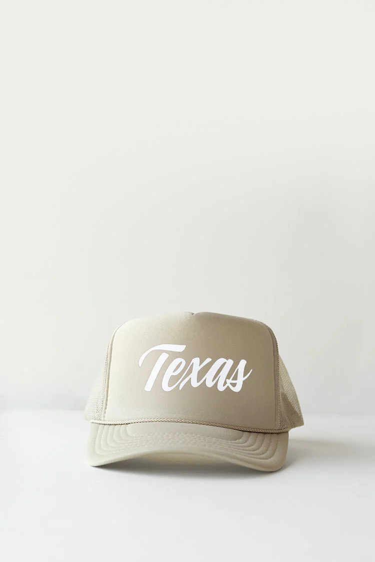 Khaki Texas Trucker Hat - Image 3