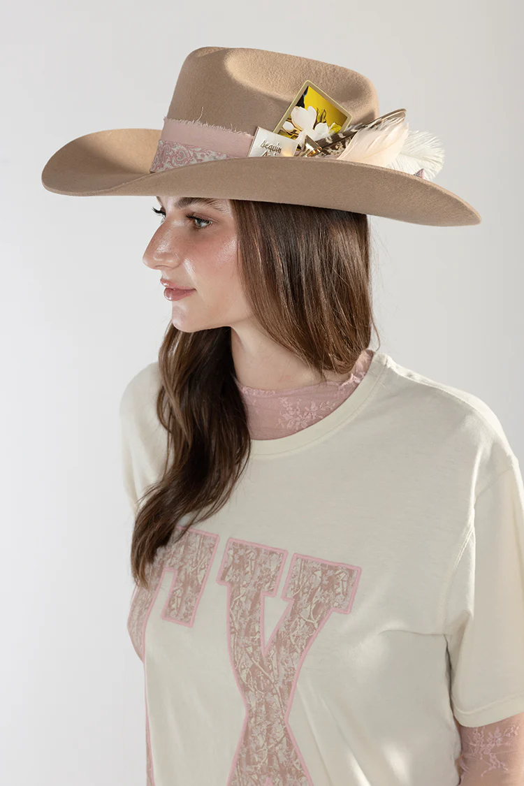Lace Mock Neck Layering Top - Light Pink - Image 2