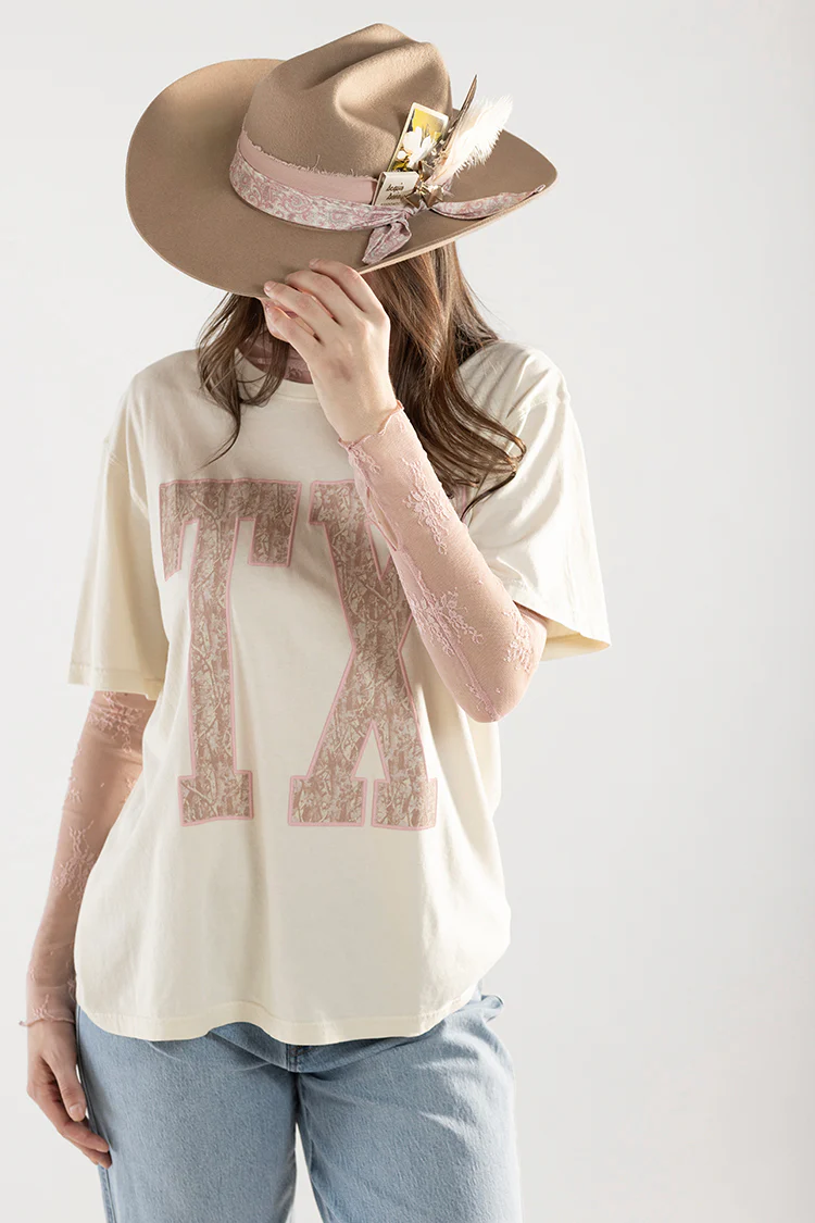 Lace Mock Neck Layering Top - Light Pink - Image 3