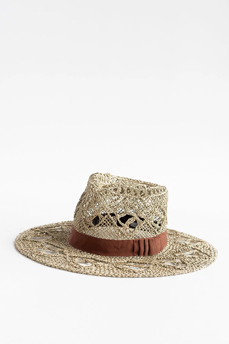 Lainey Straw Wide-Brim Hat