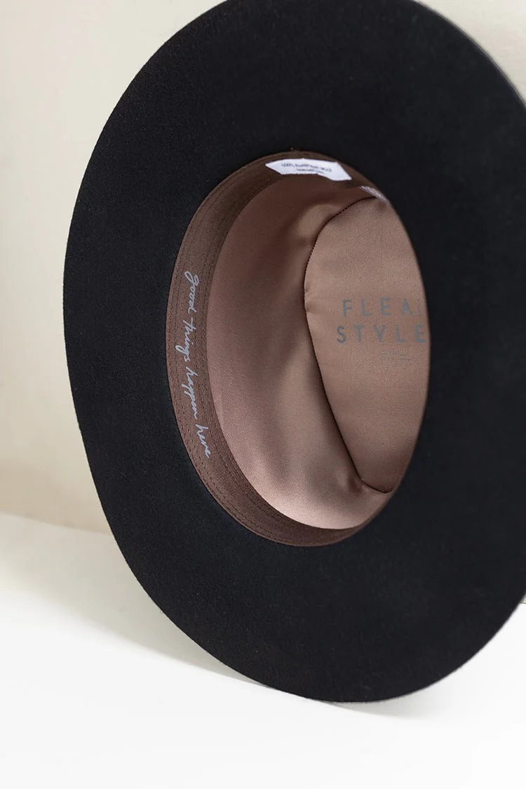 Lenny Wool Short-Brim Hat - Black - Image 6