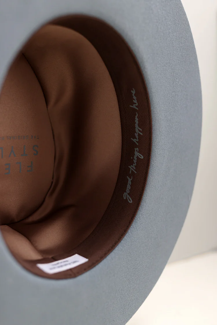 Lenny Wool Short-Brim Hat - Dusty Blue - Image 8