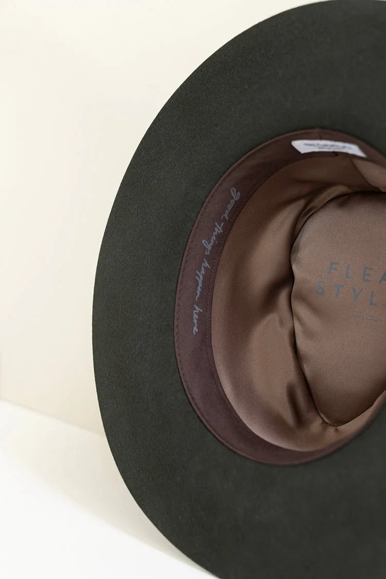 Lenny Wool Short-Brim Hat - Pine - Image 5