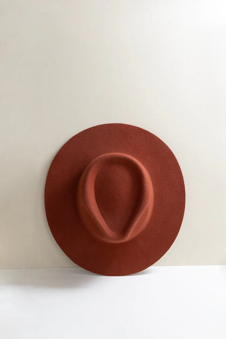 Lenny Wool Short-Brim Hat - Rust - Image 3