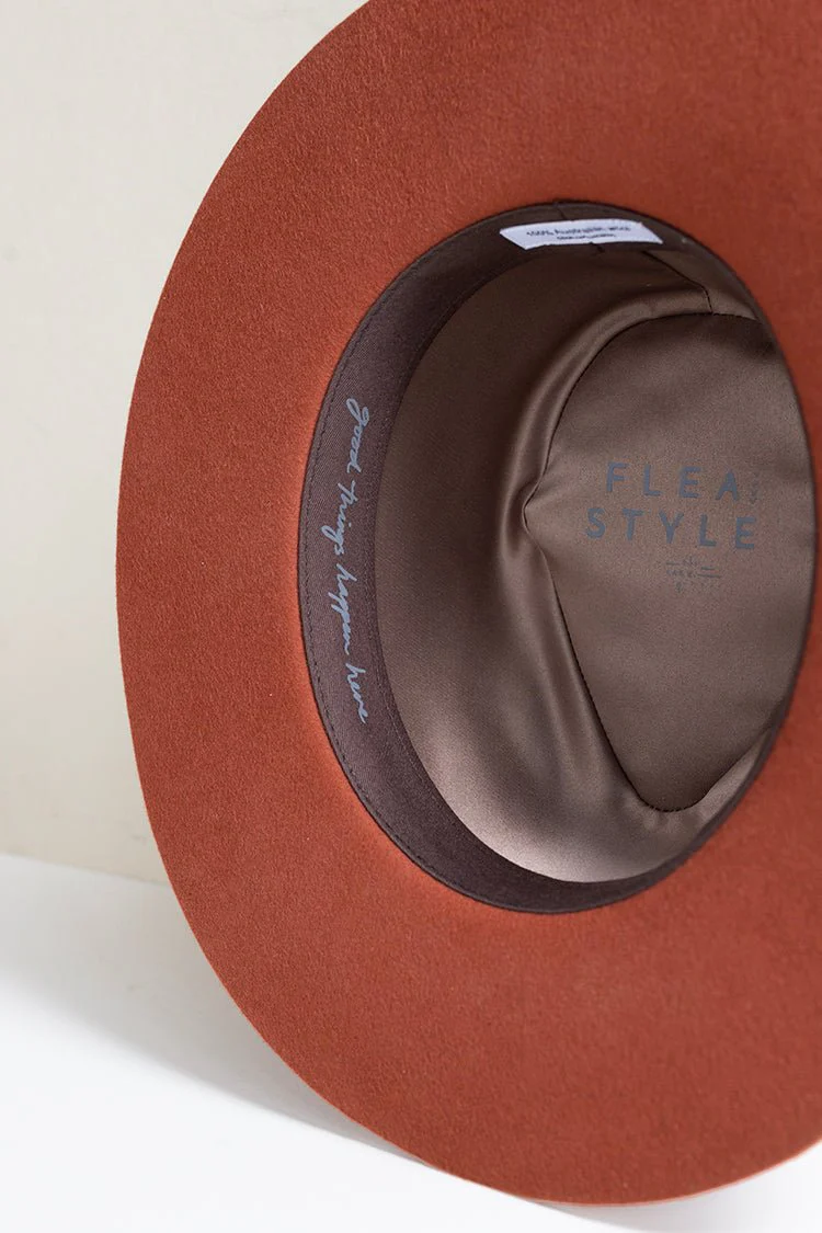 Lenny Wool Short-Brim Hat - Rust - Image 4