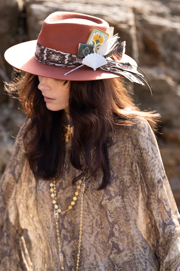 Lenny Wool Short-Brim Hat - Rust - Image 6