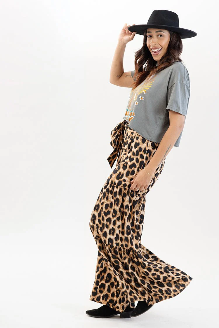 Leopard Print Palazzo Pants