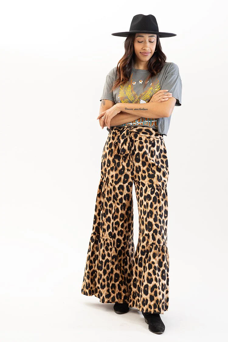 Leopard Print Palazzo Pants - Image 2