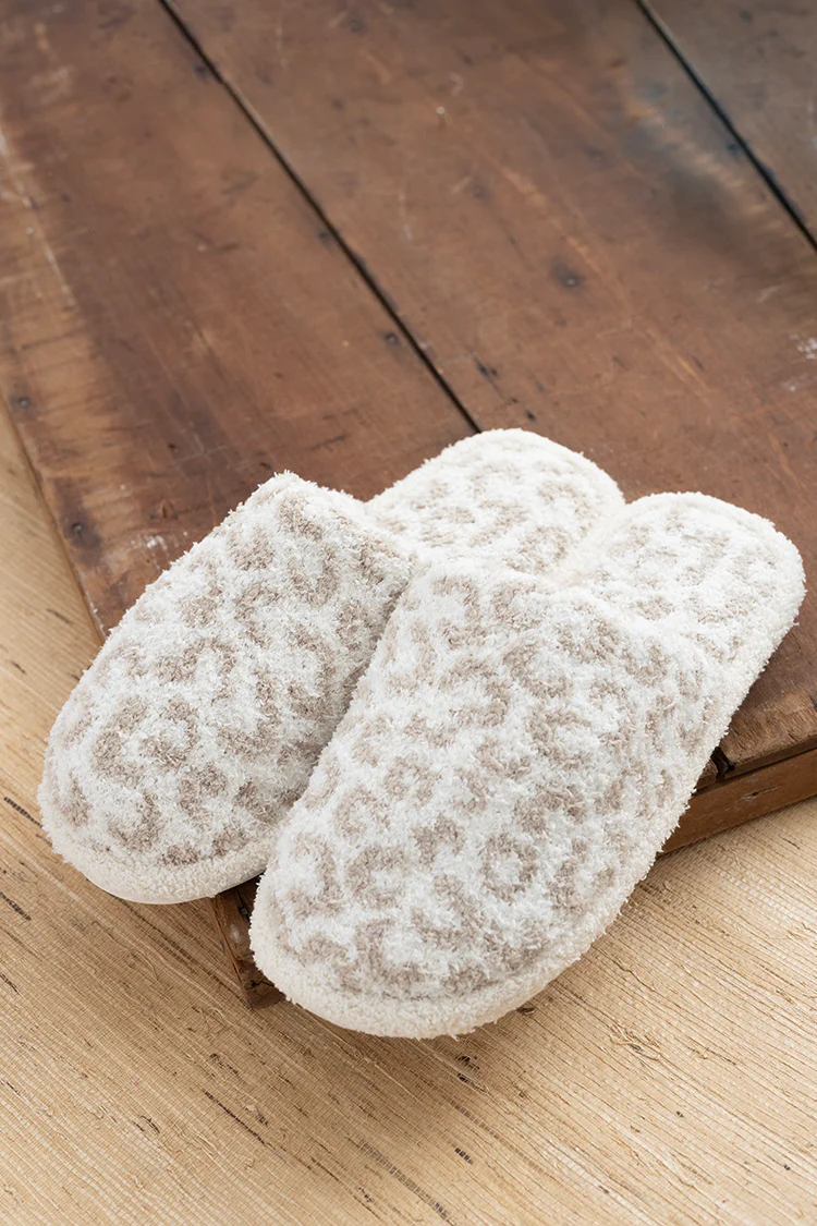 Leopard Slippers - Beige - Image 3