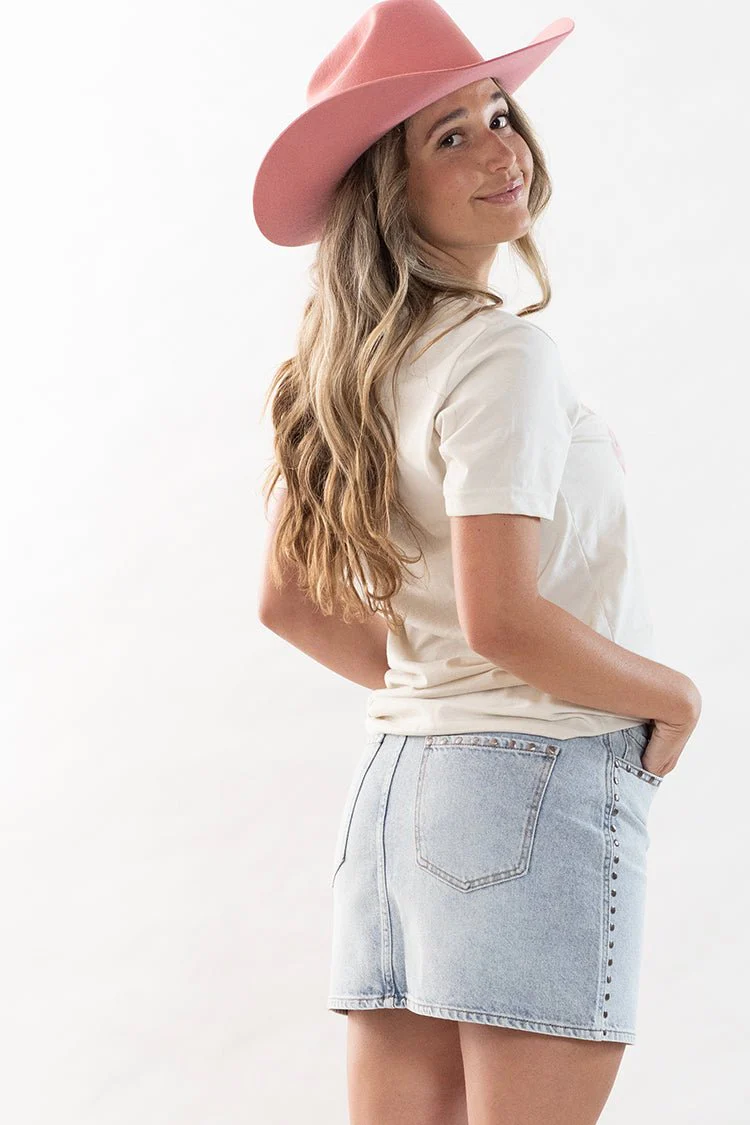 Light Wash Denim Mini Skirt - Image 3