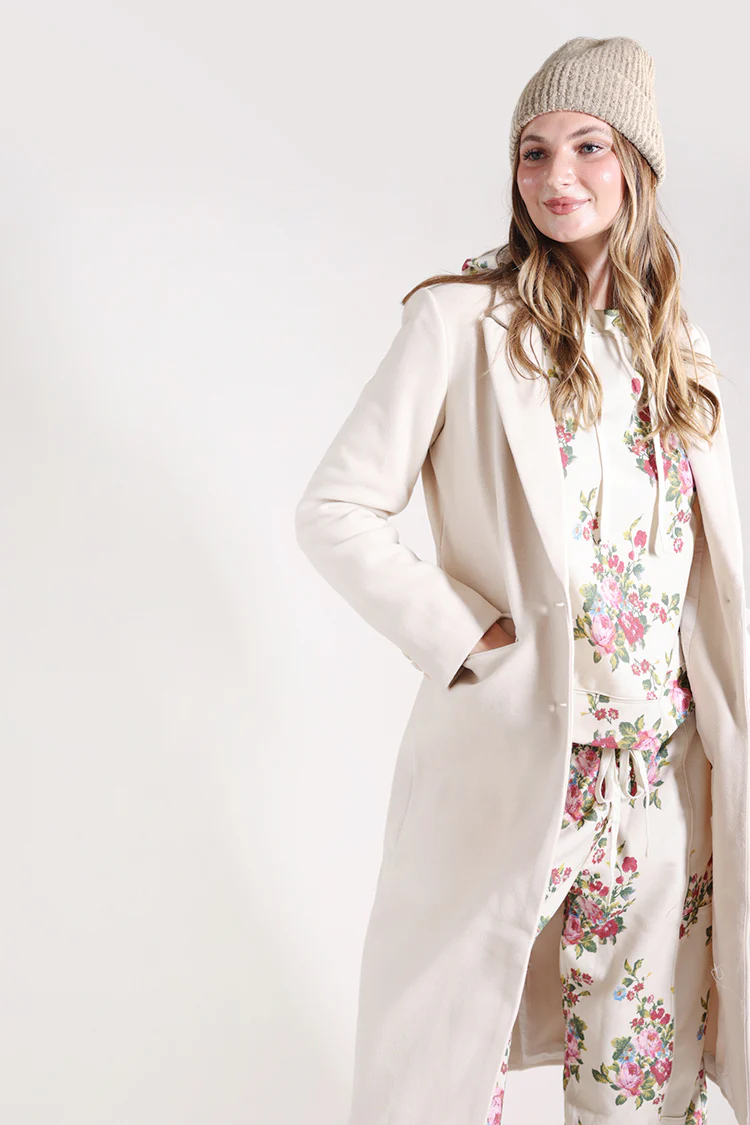 Longline Solid Button Closure Coat - Image 5