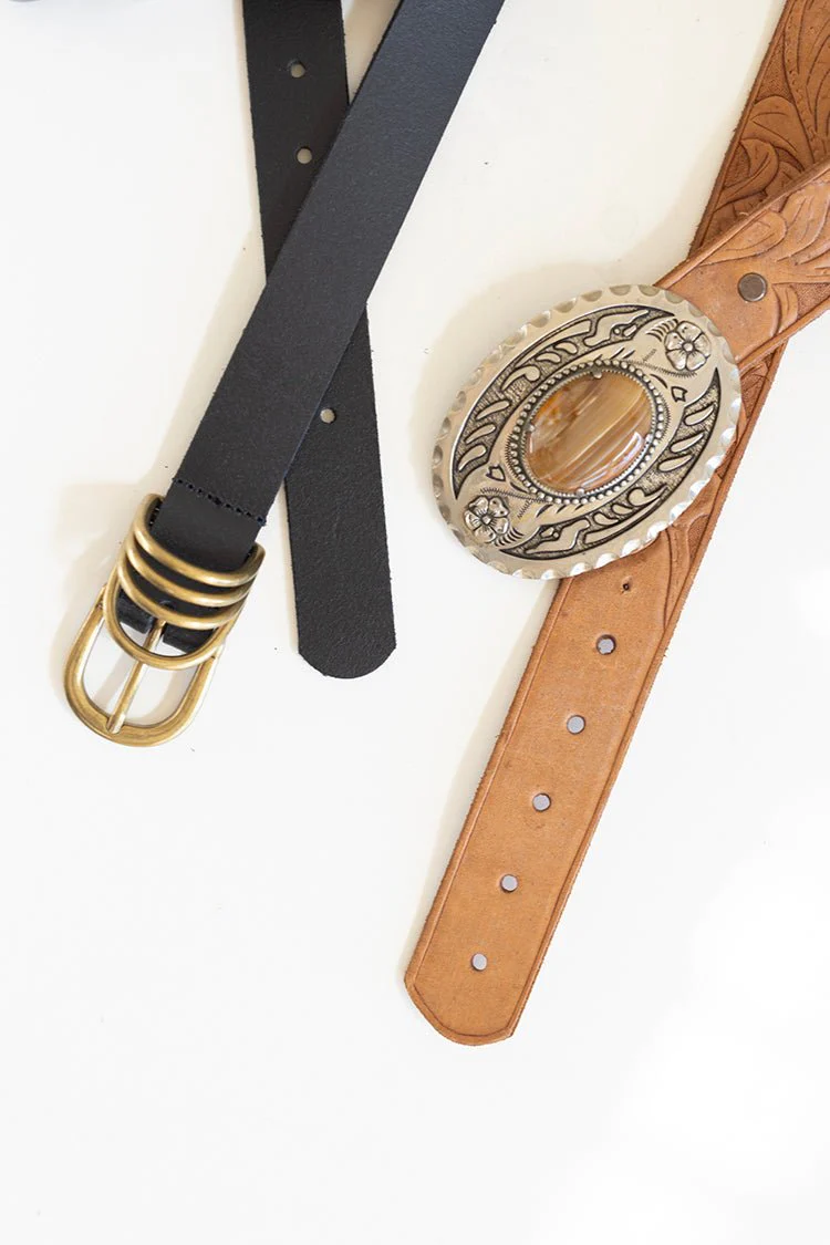 Multi D-Ring Genuine Leather Belt - Image 4
