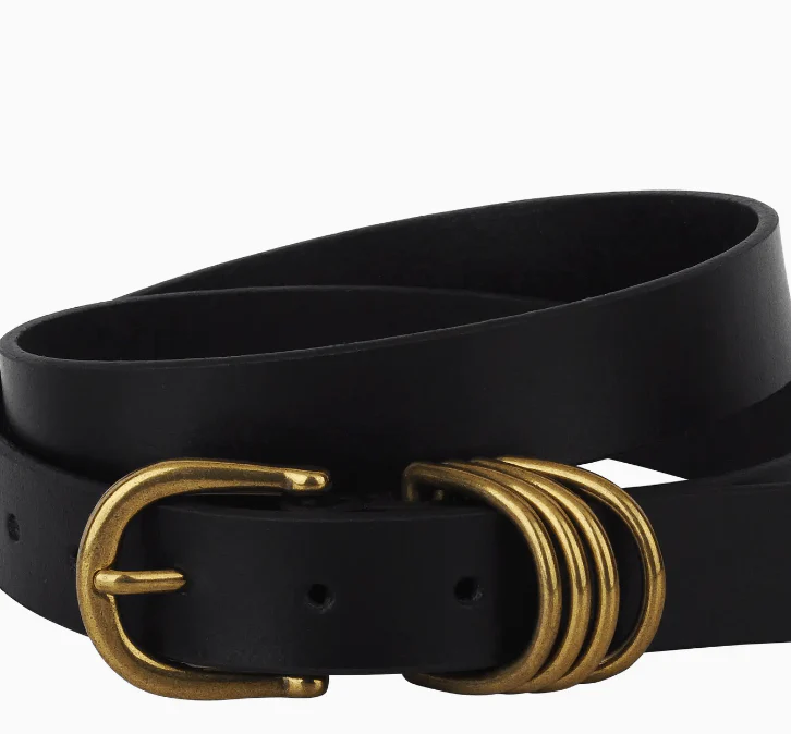 Multi D-Ring Genuine Leather Belt - Image 5