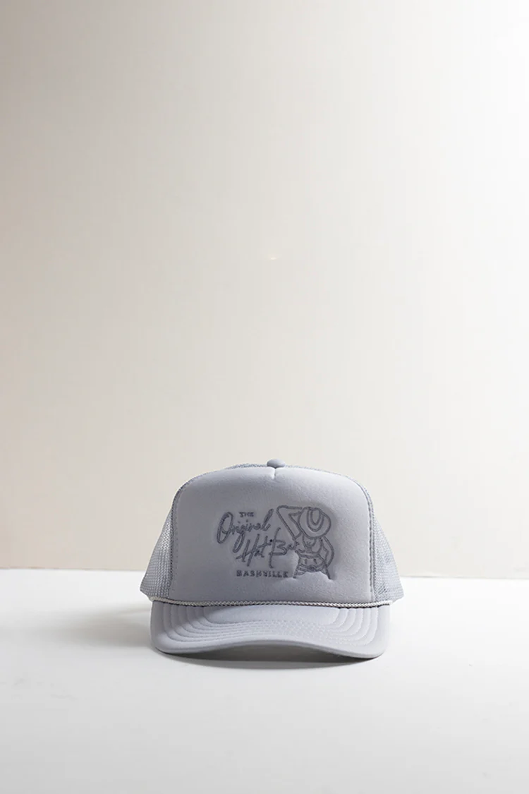 Nashville Cowgirl Embroidered Trucker Hat - Gray