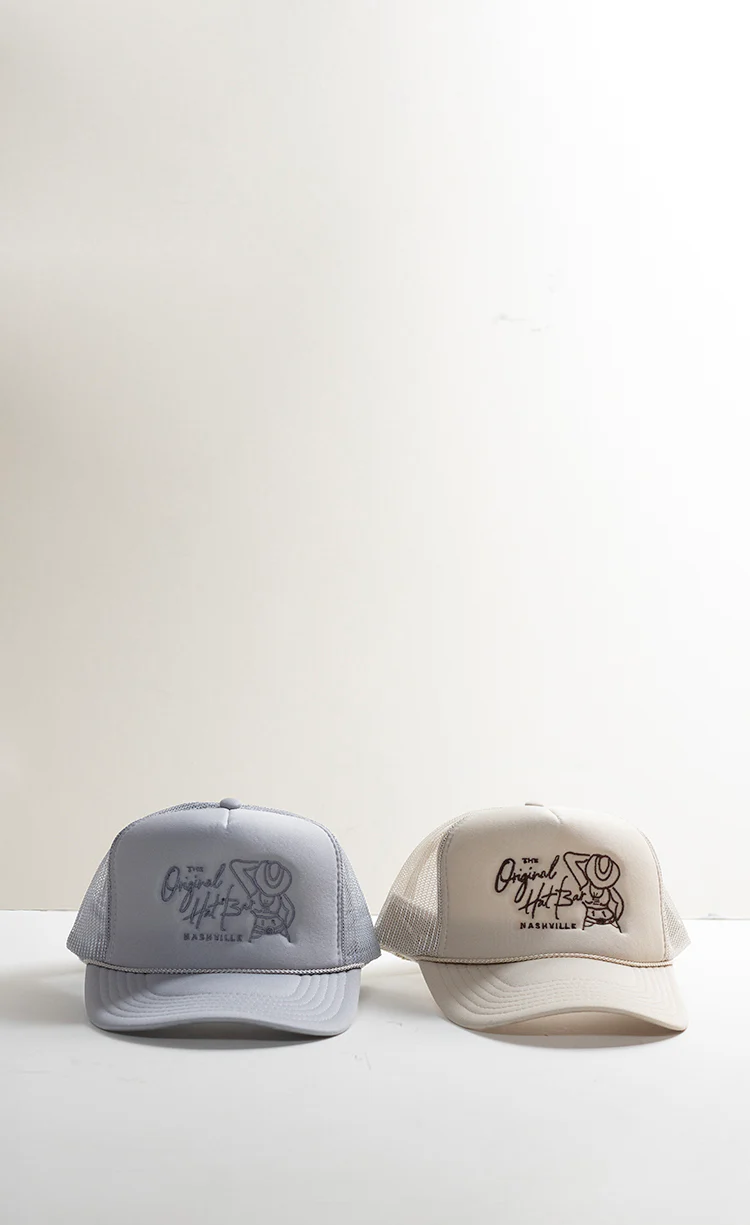 Nashville Cowgirl Embroidered Trucker Hat - Gray - Image 4