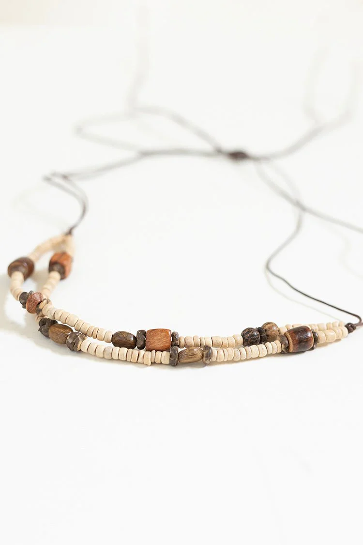 Double Strand Neutral Beaded Hat Band - Image 2