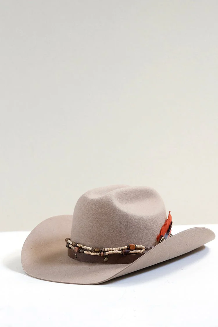 Double Strand Neutral Beaded Hat Band - Image 6