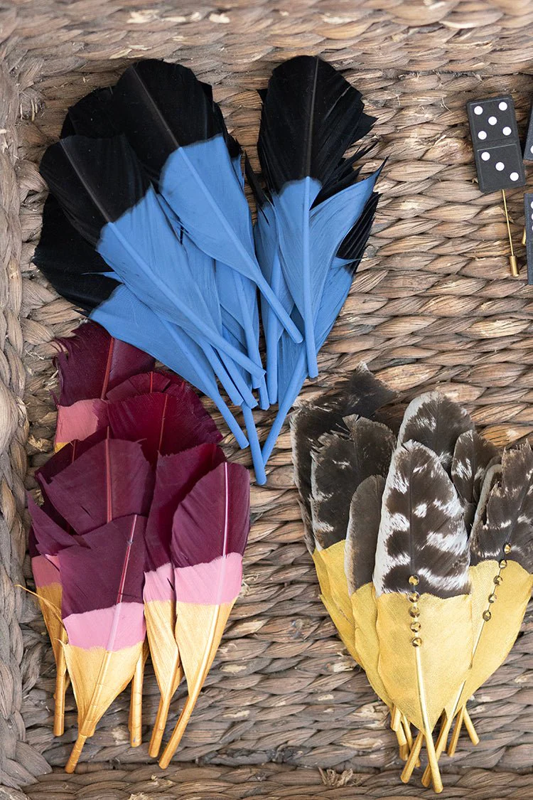 Painted Hat Feather - Blue - Image 3