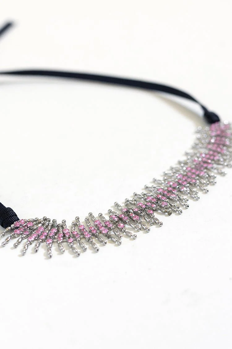 Pink Rhinestone Crown Hat Band - Image 3