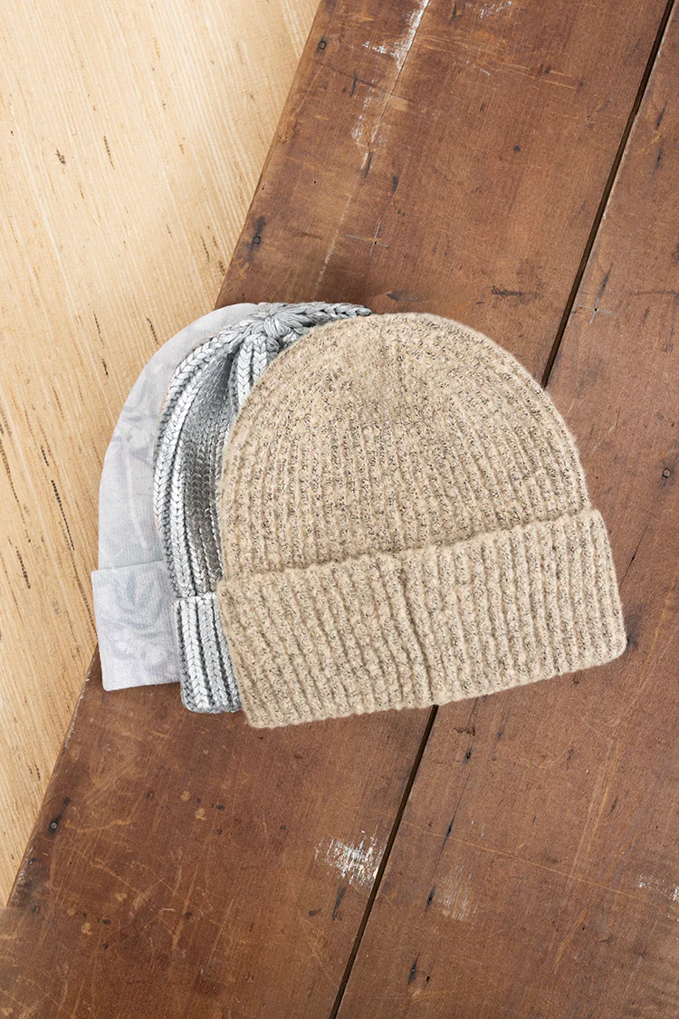 Ribbed Camel Beanie - Image 3