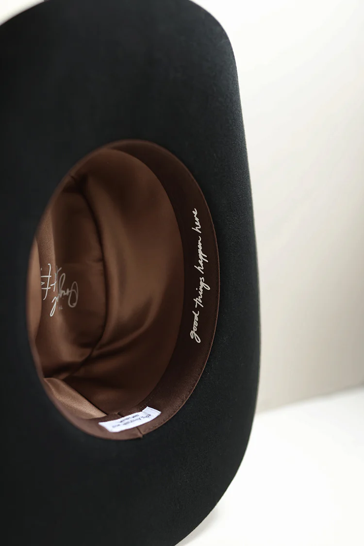 Rider Wool Cowboy Hat - Black - Image 10