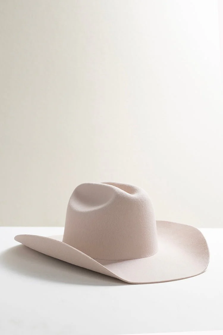 Rider Wool Cowboy Hat - Blush - Image 6