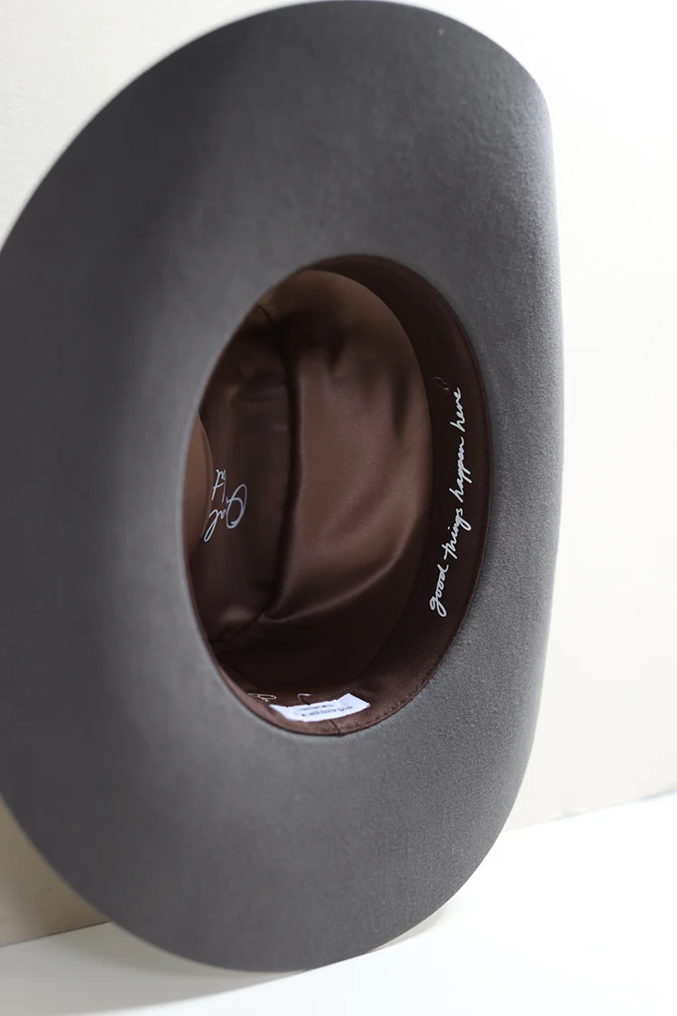 Rider Wool Cowboy Hat - Charcoal Gray - Image 6